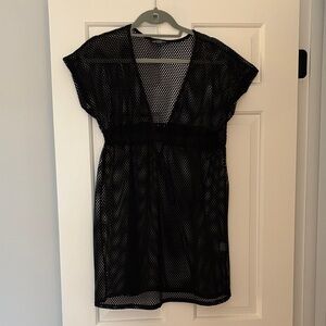 Black Mesh Swim Cover-Up
